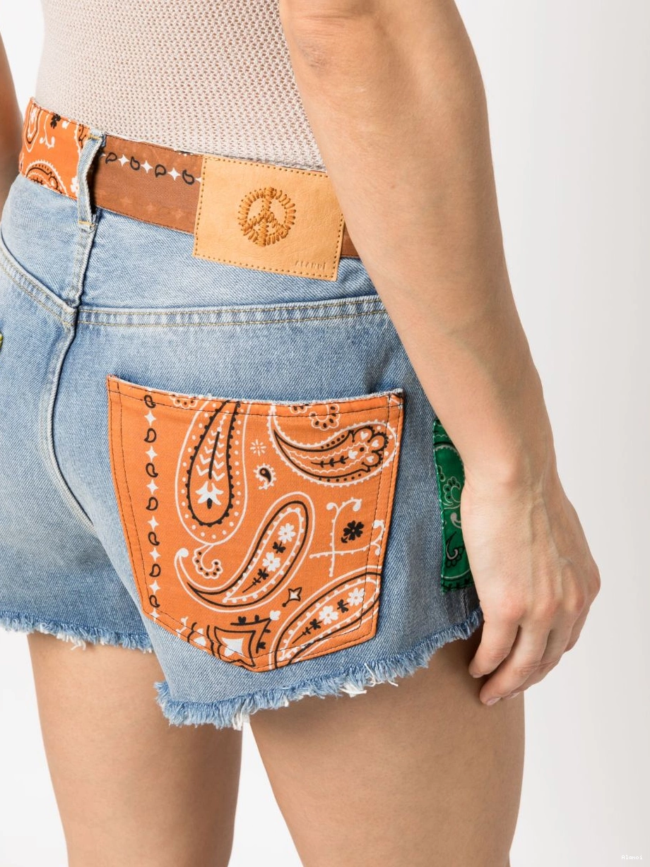 Affordable shorts Alanui California bandana-print Women denim 0804